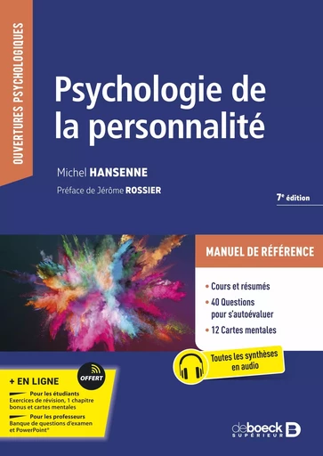 Psychologie de la personnalité - Michel Hansenne - De Boeck Supérieur