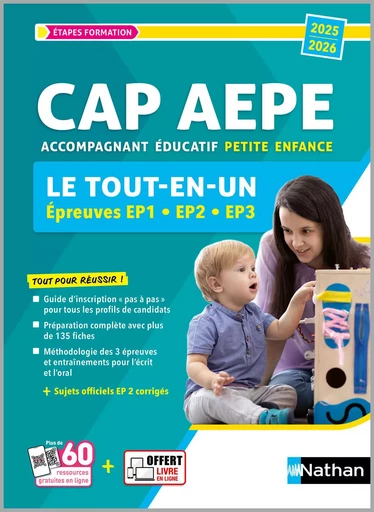 Le Tout-en-un - CAP Accompagnant éducatif petite enfance - AEPE - Réussir les épreuves EP1, EP2 et EP3 2025/2026 - EPUB - Louisa Rebih - Nathan