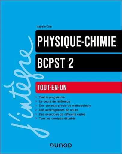 Physique-Chimie Tout-en-un BCPST 2e année - Isabelle Côté, Nicolas Sard - Dunod