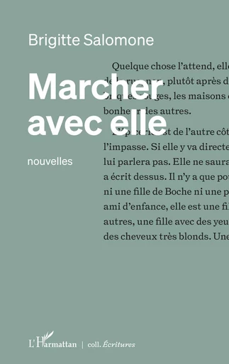 Marcher avec elle - Brigitte Salomone - Editions L'Harmattan