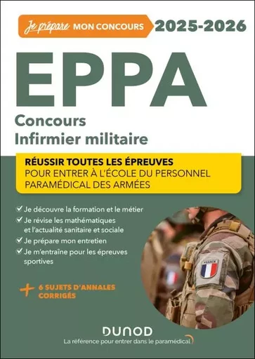 EPPA 2025-2026 - Concours Infirmier militaire - Antoine Broudin, Charlotte Rousseau, Corinne Pelletier, Sylvain Monnier - Dunod