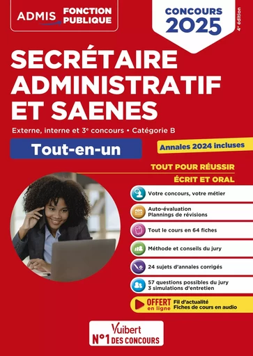 Concours Secrétaire administratif et SAENES - Catégorie B - Tout-en-un - Marc Doucet, Loïc Goffe, René Guimet, Thibaut Klinger, Erwan Lhelgoualch - Vuibert