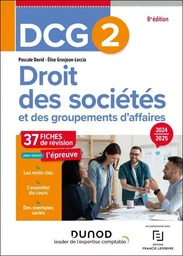 DCG 2 - Droit des sociétés et des groupements d'affaires - Fiches 2024-2025