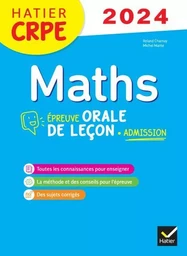 Mathématiques - CRPE 2024-2025 - Epreuve orale d'admission