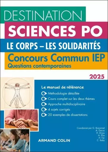 Destination Sciences Po Questions contemporaines 2025 - Concours commun IEP - Grégory Bozonnet, Antonin Dacos, Hugo Fer, Charlotte Keltz - Armand Colin