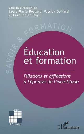 Éducation et formation -  - Editions L'Harmattan