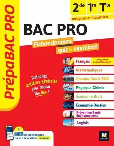 Prépa'BAC pro Tout-en-un-Toutes les matières générales - Marc Boulanger, Amandine Clemente, Marie-Madeine Piroche, Sylvie Charreau, Pascal Boulangé, Sylvie Crosnier, Mary Cruçon, Frédérique LeGraverend, Annie Goulvent - Foucher