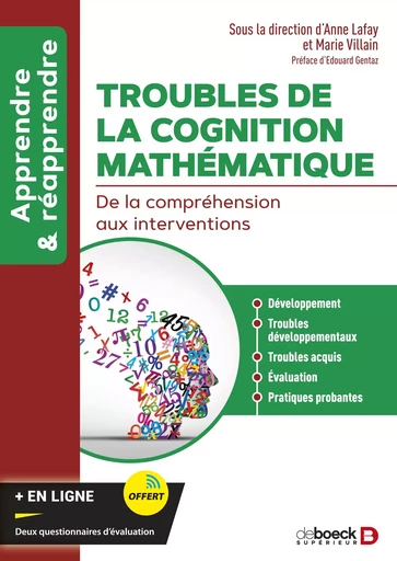 Troubles de la cognition mathématique - Anne Lafay, Marie Villain - De Boeck Supérieur