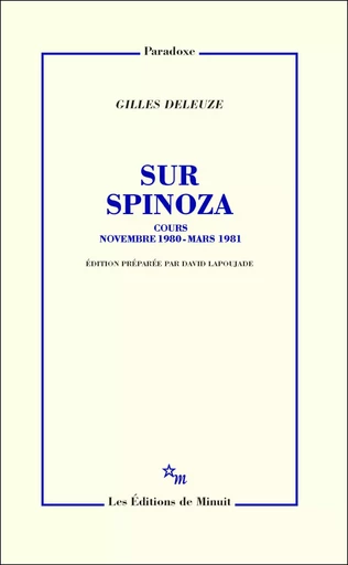 Sur Spinoza - Gilles Deleuze - Minuit