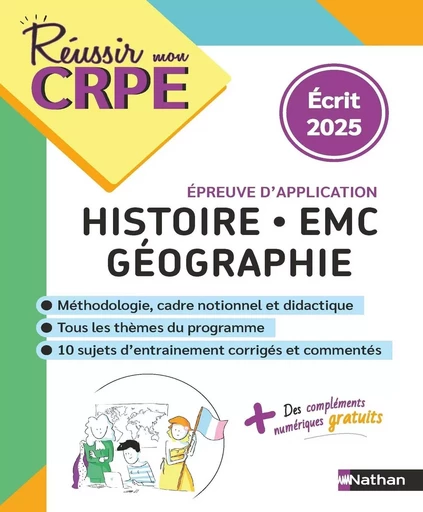 EBOOK - CRPE Histoire Géo EMC - épreuve écrite d'application - nouveau concours 2025 - Séverine Fix-Lemaire, Léo Lecardonnel, Xavier Leroux - Nathan