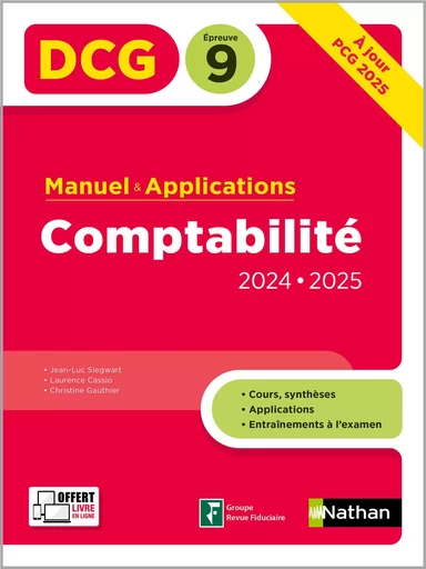 DCG 9 Intro à la Comptabilité - Manuel et applications - Nouvelle édition à jour 2024 2025 - ePUB - Jean-Luc Siegwart, Laurence Cassio, Christine Gautier - Nathan