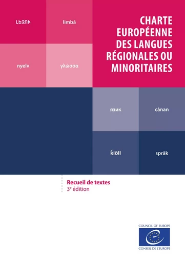 Charte européenne des langues régionales ou minoritaires - Conseil de l'Europe - Conseil de l'Europe