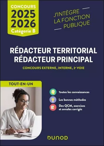 Concours Rédacteur territorial, Rédacteur principal - 2025 - Céline Hodara - Dunod