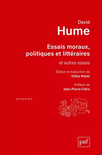 Essais moraux, politiques et littéraires - Jean-Pierre Cléro, David Hume, Gilles Robel - Humensis