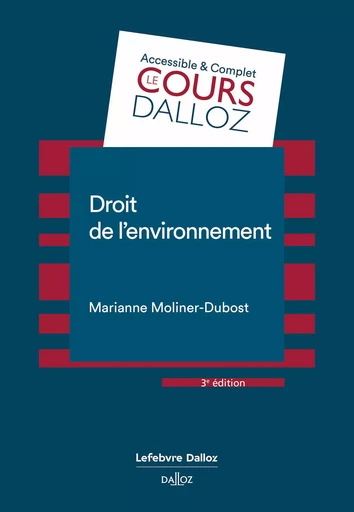 Droit de l'environnement 3ed - Marianne Moliner-dubost - Groupe Lefebvre Dalloz