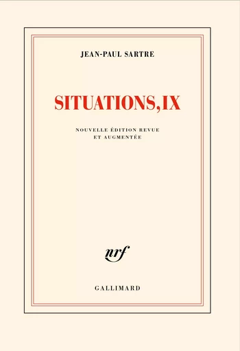 Situations (Tome 9) - Jean-Paul Sartre - Editions Gallimard