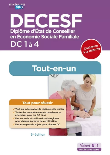 DECESF - DC 1 à 4 - Préparation complète pour réussir sa formation - Tout-en-un 2025-2026 - Gladys Bugeault, Véronique Fauconnet, Agnès Fostel, Brigitte Gautier, Karl Grux, Martine le Manach, Line Mariale, Dalila Mechaheb, Antoine Pétard, Anne Rachel Tournier, Roselyne Vuagnat - Vuibert