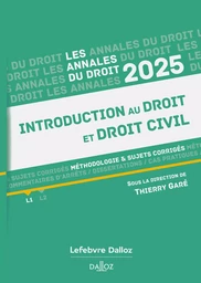 Annales Introduction au droit et droit civil 2025 (N)