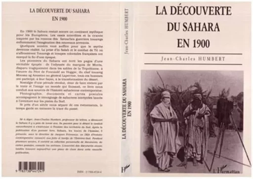 La découverte du Sahara en 1900 - Jean-Charles Humbert - Editions L'Harmattan