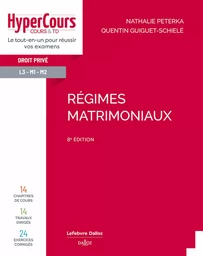 Régimes matrimoniaux. 8e éd. (N)