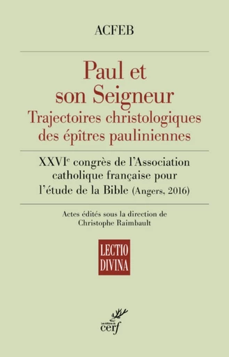 PAUL ET SON SEIGNEUR -  ACFEB - Editions du Cerf