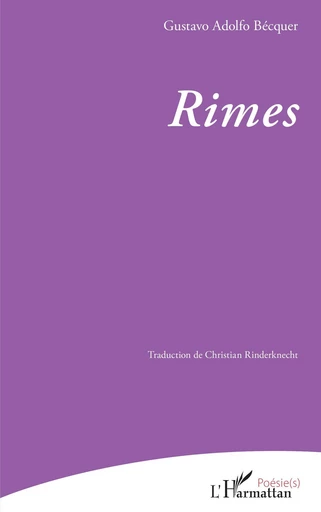 RIMES - Gustavo Adolfo Bécquer - Editions L'Harmattan