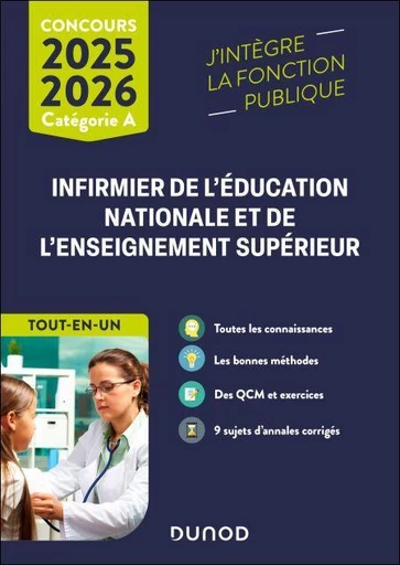 Concours Infirmier de l'éducation nationale et de l'enseignement supérieur 2025-2026 - Corinne Pelletier, Bruno Pitetti - Dunod