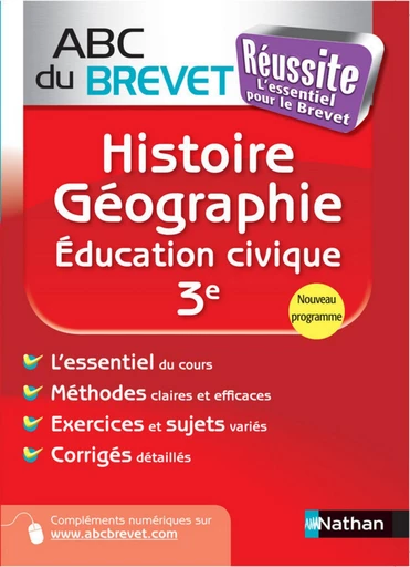 ABC du BREVET Réussite Histoire - Géographie - Education civique 3e - Grégoire Pralon - Nathan