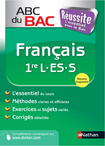 ABC du BAC Réussite Français 1re L.ES.S - Nathalie Broux, Étienne Buraud - Nathan