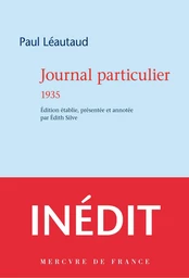 Journal particulier. 1935