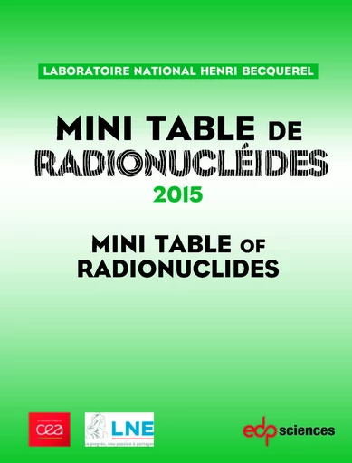 Mini Table de radionucléides 2015 -  LNHB - EDP sciences