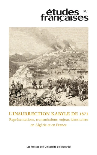 Études françaises. Volume 57, numéro 1, 2021 - Abdelhak Lahlou, Idir Hachi, Isabelle Guillaume, Amélie Gregório, Peter Dunwoodie, Jean-Robert Henry, Tomasz Kaczmarek, Tania Collani - Les Presses de l’Université de Montréal - Études françaises