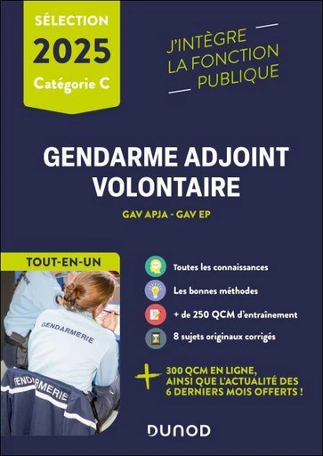 Epreuves de sélection Gendarme adjoint volontaire 2025 - Fabrice de Donno, Nicolas Grenier, Corinne Pelletier, Benoît Priet - Dunod