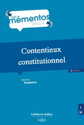 Contentieux constitutionnel. 2e éd. (N)