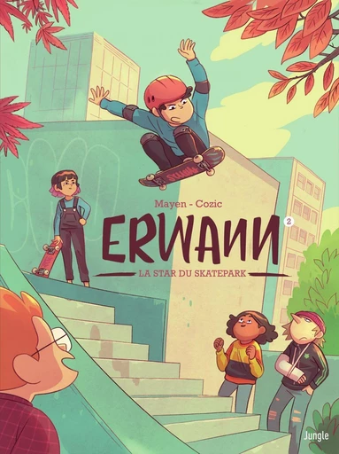 Erwann - Tome 2 - La star du skatepark - Cédric Mayen - Jungle