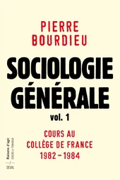 Sociologie générale vol. 1