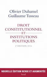 Droit constitutionnel et institutions politiques