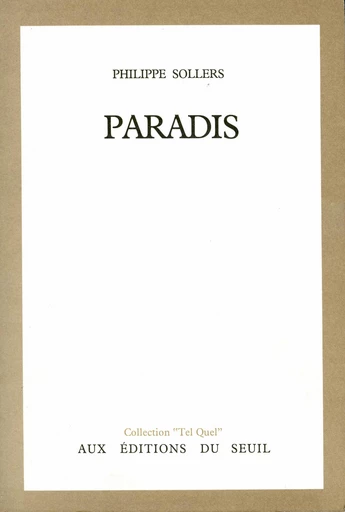 Paradis - Philippe Sollers - Editions du Seuil