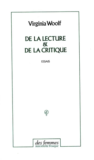 De la lecture et de la critique - Virginia Woolf - Des femmes