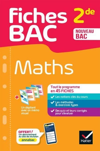 Fiches bac - Maths 2de - Hervé Kazmierczak, Christophe Roland - Hatier