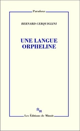 Une langue orpheline