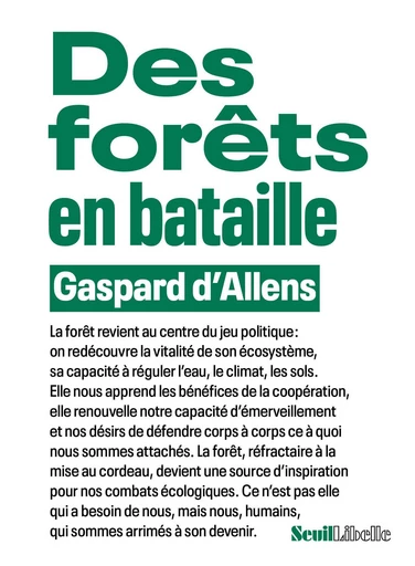 Des forêts en bataille - Gaspard d'Allens - Seuil