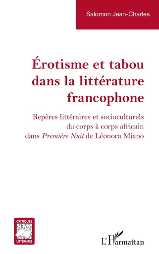 Érotisme et tabou dans la littérature francophone - Salomon Jean-Charles - Editions L'Harmattan