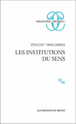 Les Institutions du sens