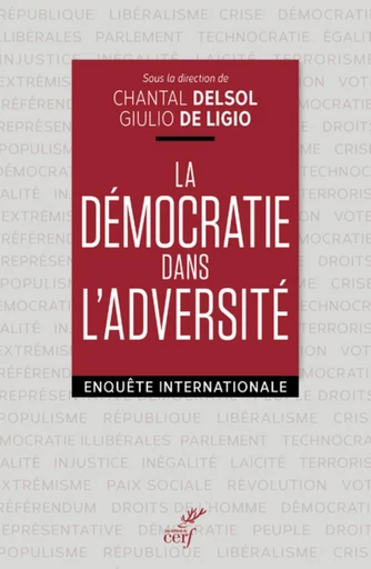 LA DEMOCRATIE DANS L'ADVERSITE -  Collectif,  DELSOL CHANTAL,  DE LIGIO GIULIO - Editions du Cerf