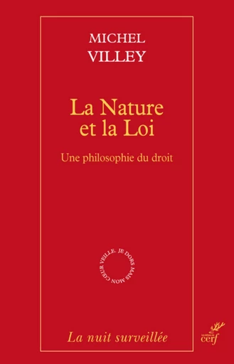 LA NATURE ET LA LOI -  VILLEY MICHEL - Editions du Cerf