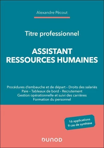 Titre professionnel Assistant Ressources humaines - Alexandre Pécout - Dunod