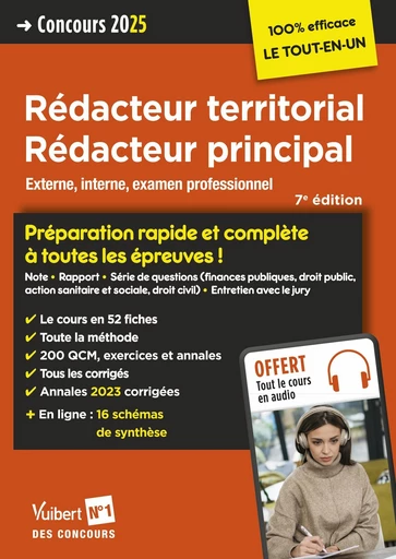 Concours Rédacteur territorial et Rédacteur principal - Catégorie B - Préparation rapide et complète à toutes les épreuves - Luc Deslandes, Fabienne Geninasca, Pierre-Brice Lebrun, Pascal Leprêtre - Vuibert