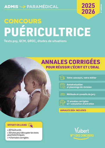 Concours Puéricultrice - Annales corrigées - Sujets 2024 - Mandi Gueguen, Richard Guçek - Vuibert