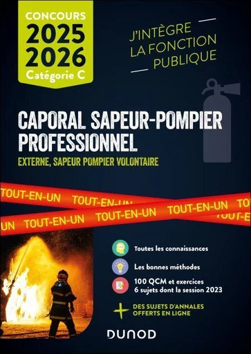 Concours Caporal sapeur-pompier professionnel 2025-2026 - Hakim Mamouri, Roland Ligary, Sébastien Fougeray, Nathalie Nadaraj, Laure Passoni, Davina Berthelot - Dunod